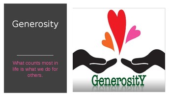 Preview of "Generosity" a character trait