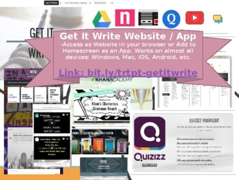 Preview of "Get It Write" WebApp - Year-Long Interactive Study, Test Review, Games, Links