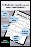 "Get to Know You" Worksheet for Secondary Social Studies