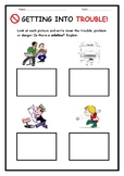 Character Education - 'Getting Into Trouble' - Worksheet