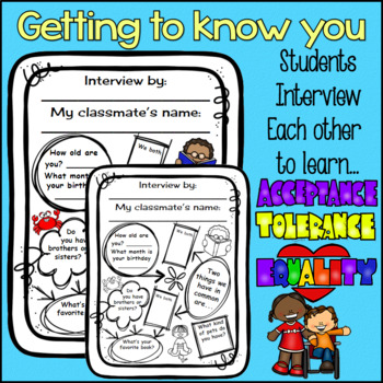Preview of "Getting To Know You" Group Activity, Back To School, Distance Learning