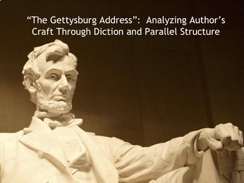 Preview of "Gettysburg Address": Analyzing Author's Craft Through Diction and Parallelism