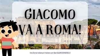 Preview of "Giacomo va a Roma" Italian Language Children's Book