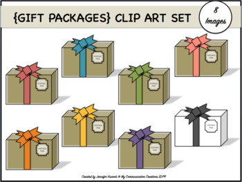 Preview of {Gift Packages} Clip Art Set: 8 Images