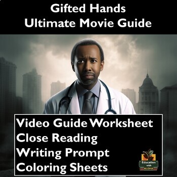 Preview of Gifted Hands Movie Guide Activities: Worksheets, Reading, Coloring, & more! 