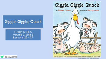Preview of "Giggle, Giggle, Quack" Google Slides- Bookworms Supplement