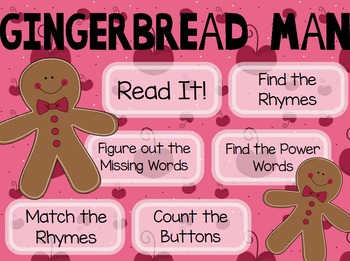 Preview of "Gingerbread Man" Poem of the Week Flipchart for ActivInspire