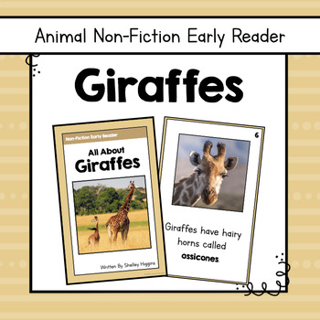 Preview of "Giraffe" | Animal Nonfiction Early Reader Book and Comprehension Questions