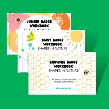 Preview of Girl Scout Shapes in Nature Badge Booklet Bundle - Daisy, Brownie, Junior Level