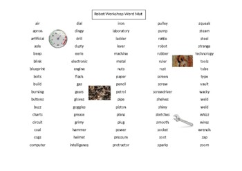 Preview of 'Girl and Robot' Workshop Word Mat