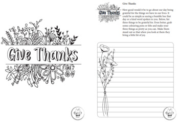 Preview of "Give Thanks" Colourful Journal Page