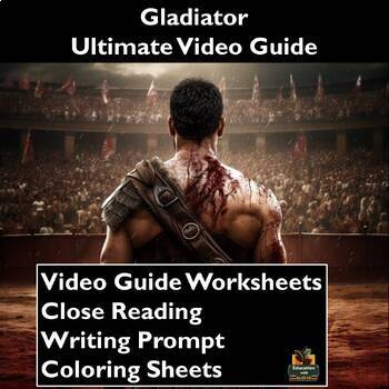 Preview of Gladiator Movie Guide Activities: Worksheets, Reading, Coloring, & more!