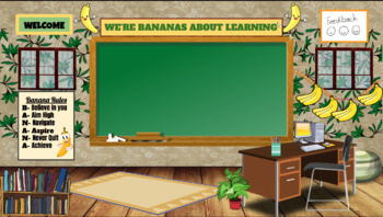 Preview of "Go Bananas" themed virtual school background