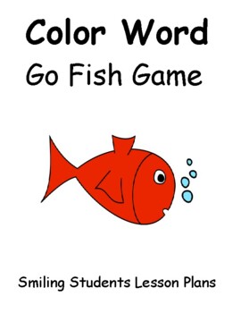 Preview of Go Fish Color Words Game Activities