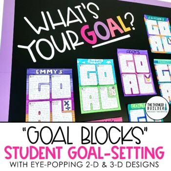 Preview of "Goal Blocks" Student Goal-Setting, New Year's Resolutions
