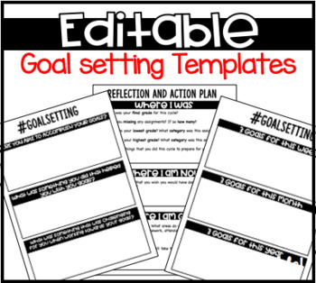 Preview of #Goals: Goal setting, reflection and action plan for students