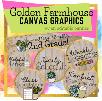 Preview of "Golden Farmhouse" Canvas Buttons & Banner