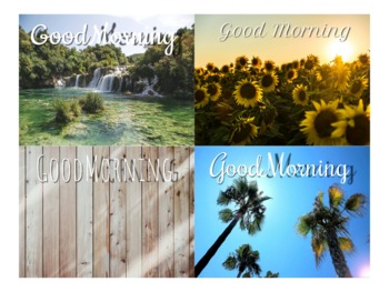Preview of 'Good Morning' backgrounds (SMART Notebook version)