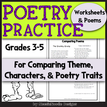 Preview of "Goops" and "Grumbly-Grump" Poems for Analyzing Poetry & Comparing Theme