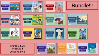 Preview of "Grade 1 ELA- Module 3 BUNDLE" Google Slides- Bookworms Supplement