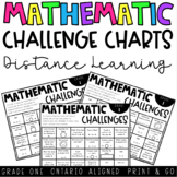 (Grade 1) Mathematic Challenges Charts (Distance Learning)