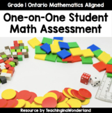(Grade 1) One-on-One Math Strand Assessments (Ontario Aligned)