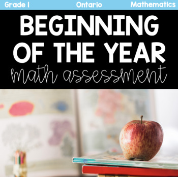 Preview of Grade 1 Ontario Beginning of the Year Math Assessment