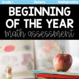 Grade 1 Ontario Beginning of the Year Math Assessment