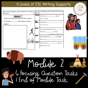 Preview of (Grade 2, Module 2) ESL Focusing Question Task Writing Supports + EOM Task
