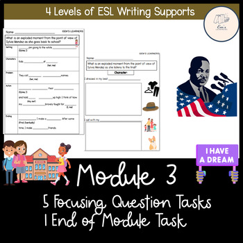 Preview of (Grade 2, Module 3) ESL Focusing Task Writing Supports + EOM Task