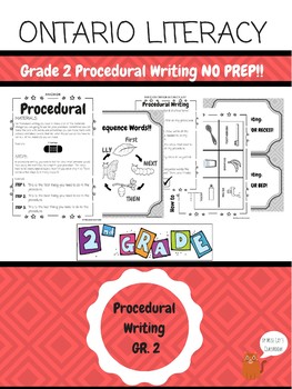 Preview of {Grade 2} Procedural Writing Ontario Literacy NO PREP Unit