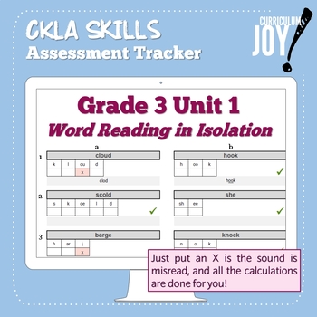 Preview of [Grade 3] CKLA Word Reading in Isolation Tracker (Unit 1)