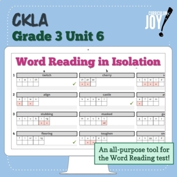 Preview of [Grade 3] CKLA Word Reading in Isolation Tracker (Unit 6)