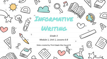 Preview of "Grade 3 ELA: Informative Writing" Google Slides- Bookworms Supplement