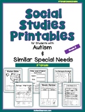 (Grade 3) Social Studies Printables for Students with Auti