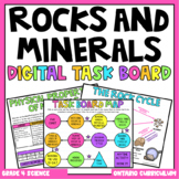 (Grade 4) Digital Task Board: Rocks and Minerals (Ontario 