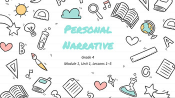 Preview of "Grade 4 ELA: Personal Narrative" Google Slides- Bookworms Supplement