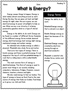 Grade 5 Unit 4: Conservation of Energy and Resources | TpT