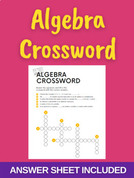 Preview of [Grade 6-8] Algebra Crossroad Puzzle Activity with Answer Sheet