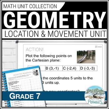 Preview of Grade 7 Ontario Math: Location & Movement Unit | Geometric Rigid Transformations