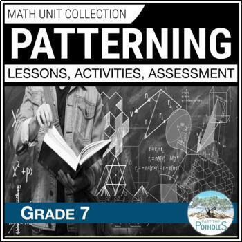 Preview of Grade 7 Ontario Math | PATTERNING | Growing and Shrinking Linear Number Patterns