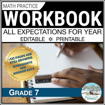 Preview of Grade 7 Ontario Math Worksheets - Number Sense Algebra Geometry Measurement etc