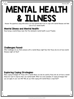 mental health assignment grade 7