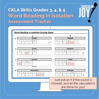 Preview of [Grades 3, 4, 5] CKLA Word Reading in Isolation Assessment Tracker
