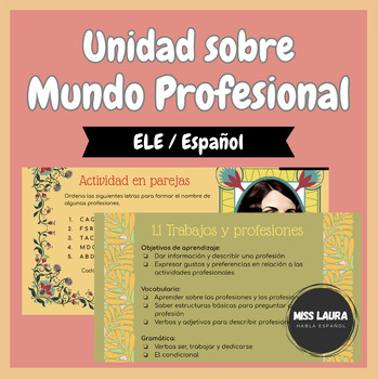 Preview of (Gratis) Unidad sobre MUNDO PROFESIONAL (Trabajos) - ELE, Spanish, Español