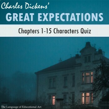 Preview of 'Great Expectations' Chapters 1-15 Quiz FREEBIE — Editable PDF Google Form Easel