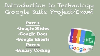 Preview of *Great for Virtual Learning* Intro to Technology Google Suite Project/Exam