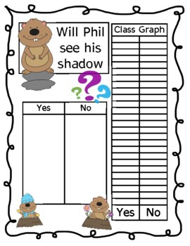 Preview of "Groundhog Day" - Survey Tally & Graphing Activity