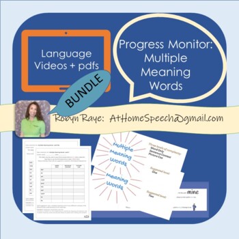 Preview of Bundle: Multiple Meaning Words- Baseline/Progress Monitor: *Animated*