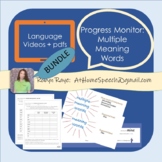 Bundle: Multiple Meaning Words- Baseline/Progress Monitor:
